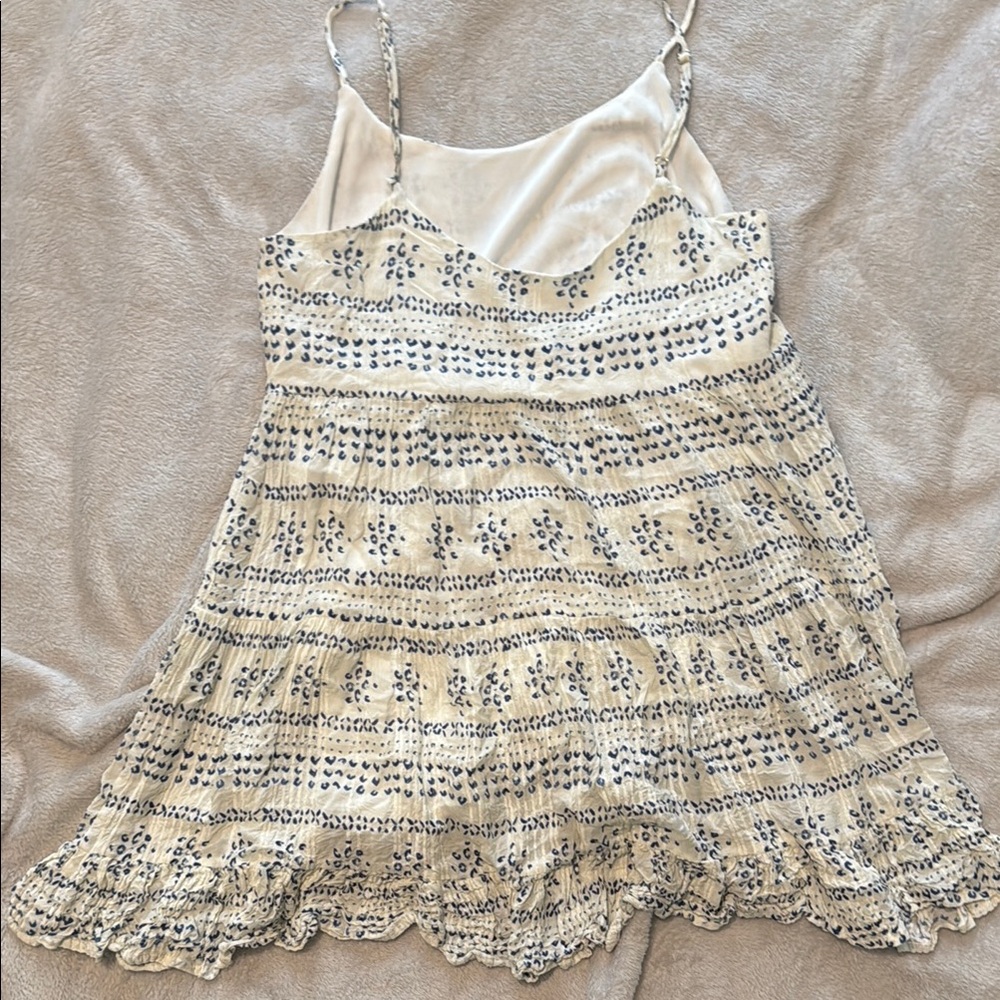 En Creme Ruffled Textured Sundress - Picture 3 of 3
